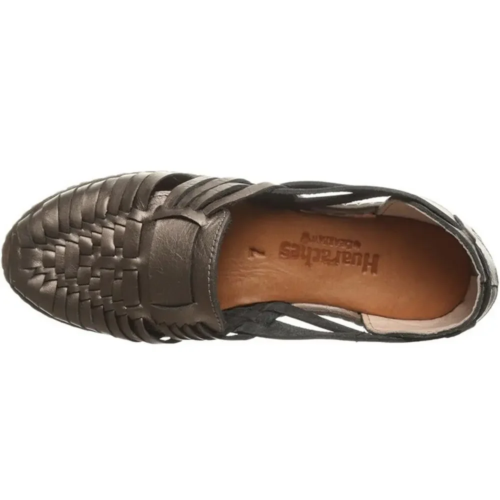 BEARPAW Lena Women's Leather Huaraches Sandal Lena Gunmetal Size 12 NEW 6